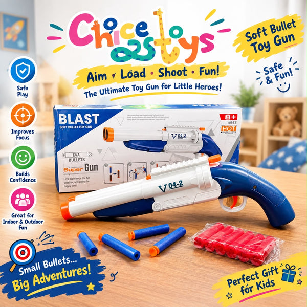 Blast Gun Toy for Kids – Soft Bullet Shooter